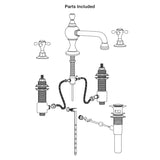Coventry Brassworks Limited Widespread Lavatory Faucet with Cross Handle