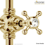 Coventry Brassworks Luxury 1/2" Exposed Thermostatic Shower System with 8" Shower Head, Diverter, and Ceramic Hand Shower with Cross Handle