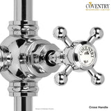 Coventry Brassworks Luxury 3/4" Exposed Thermostatic Shower System with 12" Shower Head, Diverter, and Ceramic Handheld Shower with Cross Handle