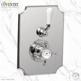Coventry Brassworks Concealed Thermostatic System with 12" Shower Head, 24" Slide Bar, and Standard Hand Shower with Shut-Off with Cross Handle