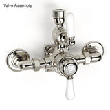 Butler Mill and Brassworks 1/2" Exposed Thermostatic Shower System with 8" Shower Head, Diverter, Metal Hand Shower, and Lever Handles