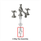 4-Way Tee Assembly for Coventry Brassworks Widespread Lavatory Faucet