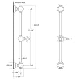 Ultra Luxury Exposed Thermostatic Shower System with 8" Shower Head, Handheld Shower, and Slidebar