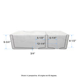 Italian Handmade Ceramic Farmhouse Double Sink with Carrera Marble Appearance