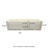 Italian Handmade Ceramic Farmhouse Double Sink with Travertine Appearance