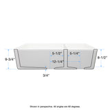 Italian Handmade Ceramic Farmhouse White Double Sink