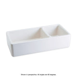 Italian Handmade Ceramic Farmhouse White Double Sink
