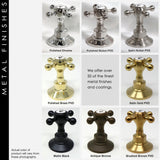 Coventry Brassworks Bundle of Ceramic Hot and Cold Buttons with Metal Ring