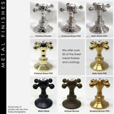 Pair of Ceramic Plain Buttons with Metal Ring 88.01.207