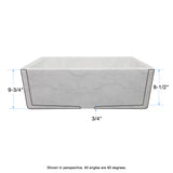 Italian Handmade Ceramic Farmhouse Sink in Carrera Marble Appearance