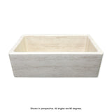 Italian Handmade Ceramic Farmhouse Sink in Travertine Appearance