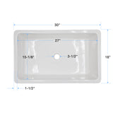 Italian Handmade Ceramic White Farmhouse Sink