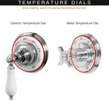 Deluxe 3/4" Concealed Thermostatic Shower System with 8" Rainhead Shower Head and Arched Shower Arm