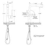 Coventry Brassworks Italia Kitchen Faucet with Pull-Out Dual Function Sprayer and Swivel Spout