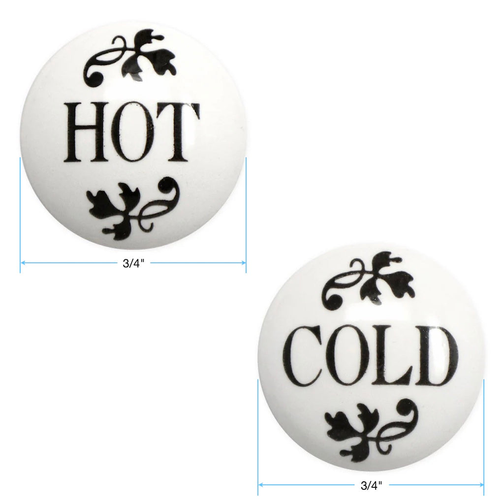 Coventry Brassworks Bundle of Hot and Cold Ceramic Buttons Only (No Me ...