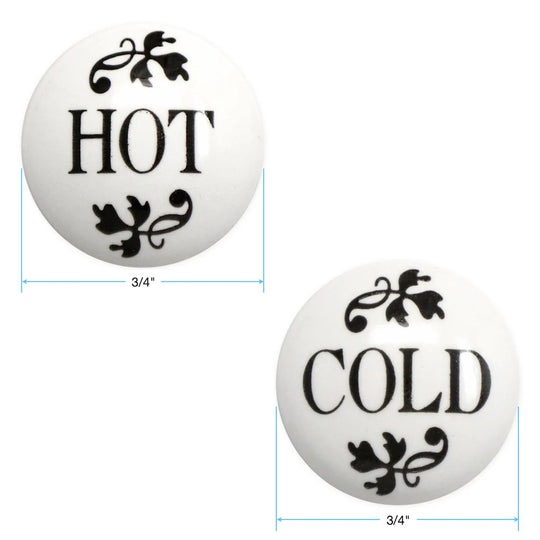 Coventry Brassworks Bundle of Hot and Cold Ceramic Buttons Only (No Metal Rings)