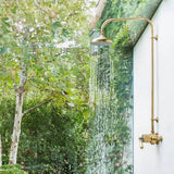 Waterworks Easton Classic Exposed Thermostatic Shower System with 8" Rainhead Showerhead and Metal Lever Handle