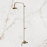 Waterworks Easton Classic Exposed Thermostatic Shower System with 8" Rainhead Showerhead and Metal Lever Handle