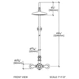 Waterworks Easton Classic Exposed Thermostatic Shower System with 8" Rainhead Showerhead