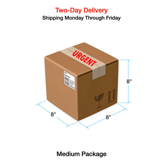 Two-Day Delivery: Shipping Monday Through Friday in Continental United States (Medium Package up to 8