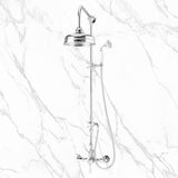 Butler Mill and Brassworks 1/2" Exposed Thermostatic Shower System with 8" Shower Head, Diverter, and Ceramic Handheld Shower