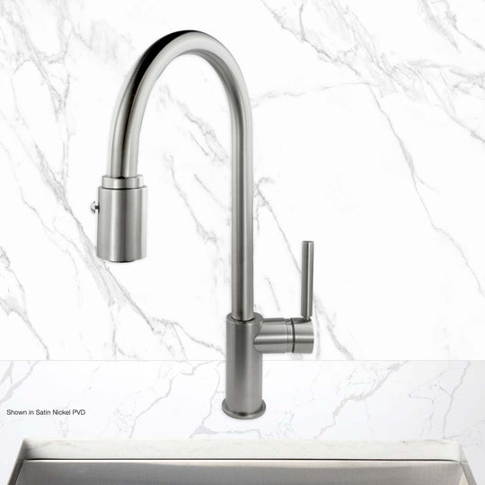 Coventry Brassworks Como Single-Hole Gooseneck Kitchen Faucet with Magnetic Connector