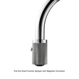Coventry Brassworks Como Industrial Single-Hole Gooseneck Kitchen Faucet with Magnetic Connector