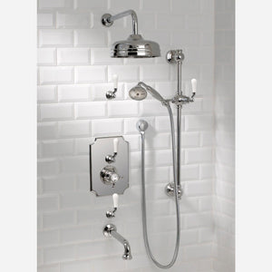 Coventry Brassworks Concealed Thermostatic System with 12" Shower Head, 24" Slide Bar, Standard Hand Shower, Tub Spout, 2 Shut-Offs with Lever Handle