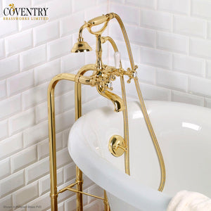 Coventry Brassworks 3/4" Floor Mounted Telephone Hand Shower with Tub Spout