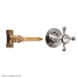 Coventry Brassworks 1/2" In-line Volume Control Shut-off Valve with Complete Cross Handle Assembly