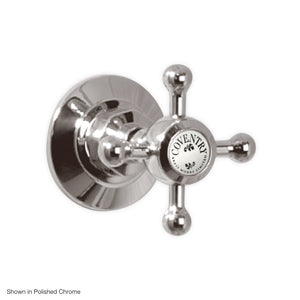 Coventry Brassworks 1/2" In-line Volume Control Shut-off Valve with Complete Cross Handle Assembly