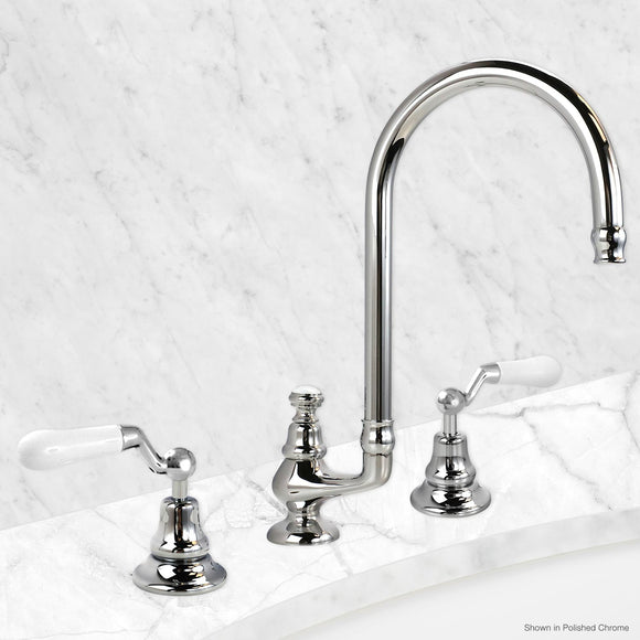 Lavatory Faucet with Offset Lever Handle