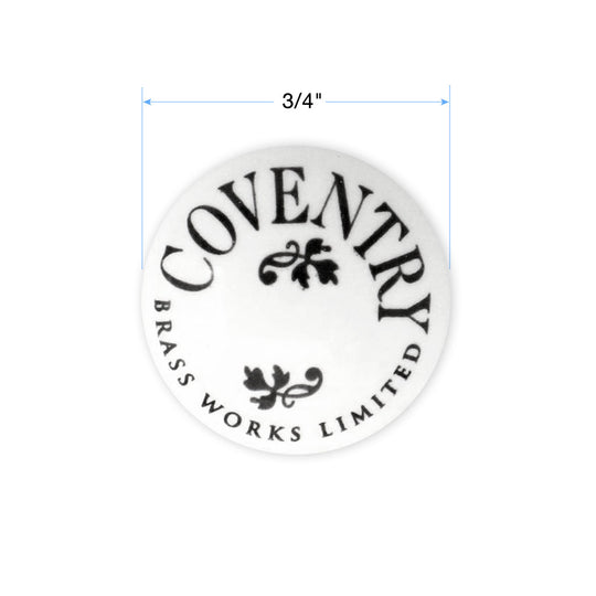 Coventry Brassworks Plain Ceramic Button
