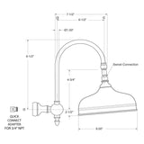 3/4" Semi-Exposed Thermostatic Shower System with 8" Shower Head and Arched Shower Arm