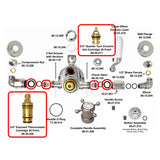 3/4" Exposed Thermostatic Shower System Maintenance Service Pack